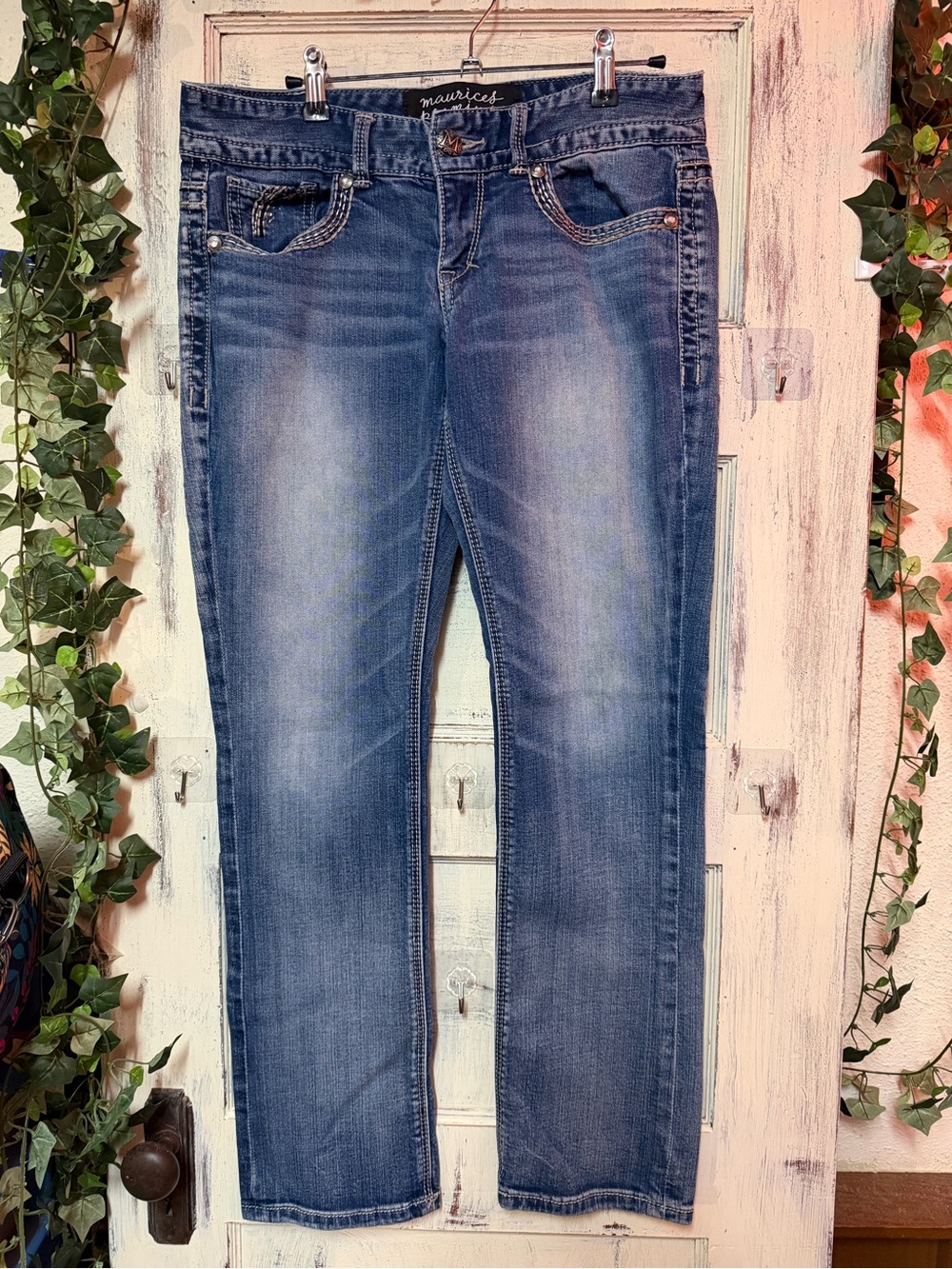 Maurices Medium Blue Straight Leg Jeans